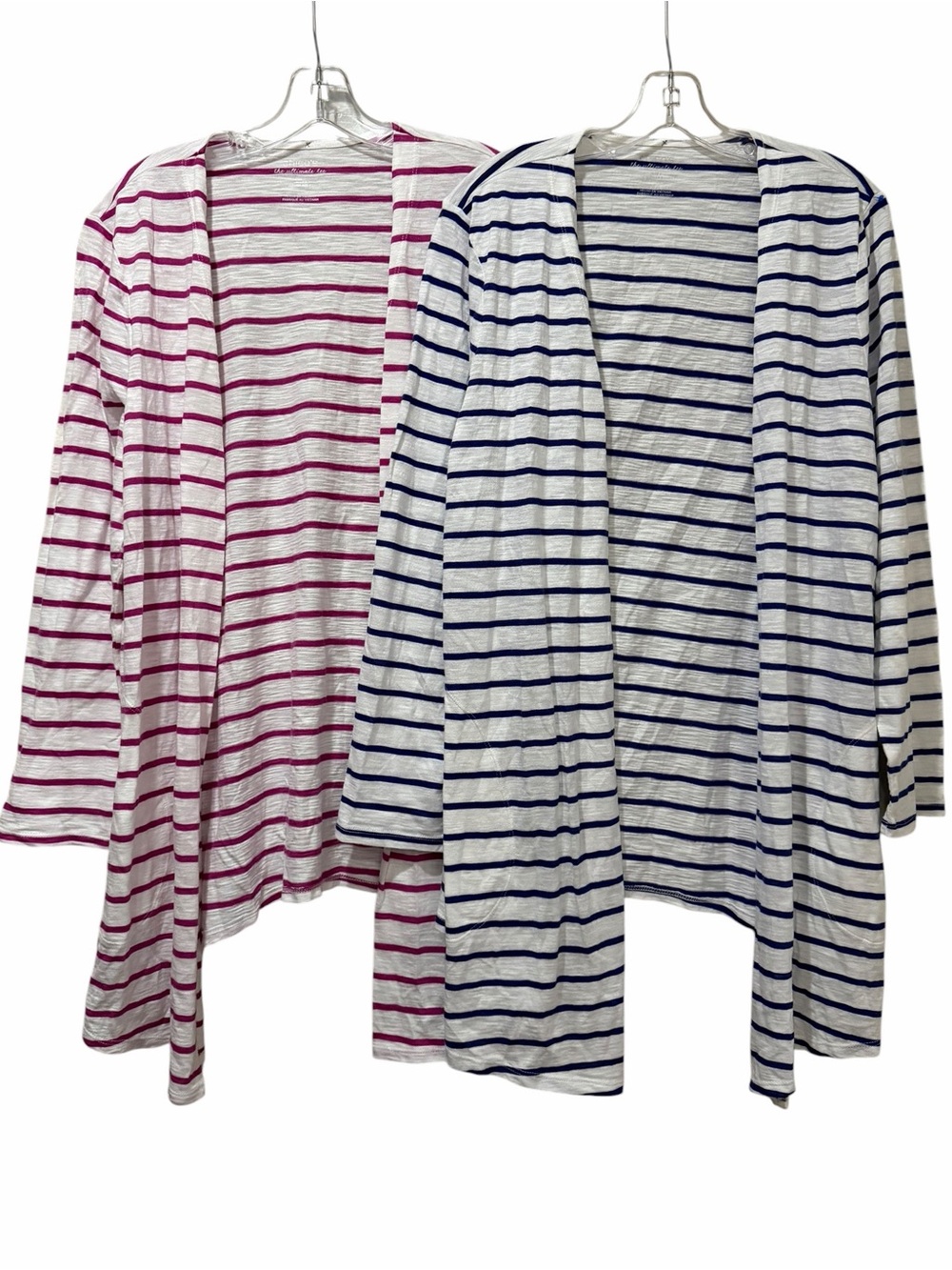 Chico’s Size 2 Large Cotton Modal Stripe Cardigan Lightweight Sweaters Bundle B6